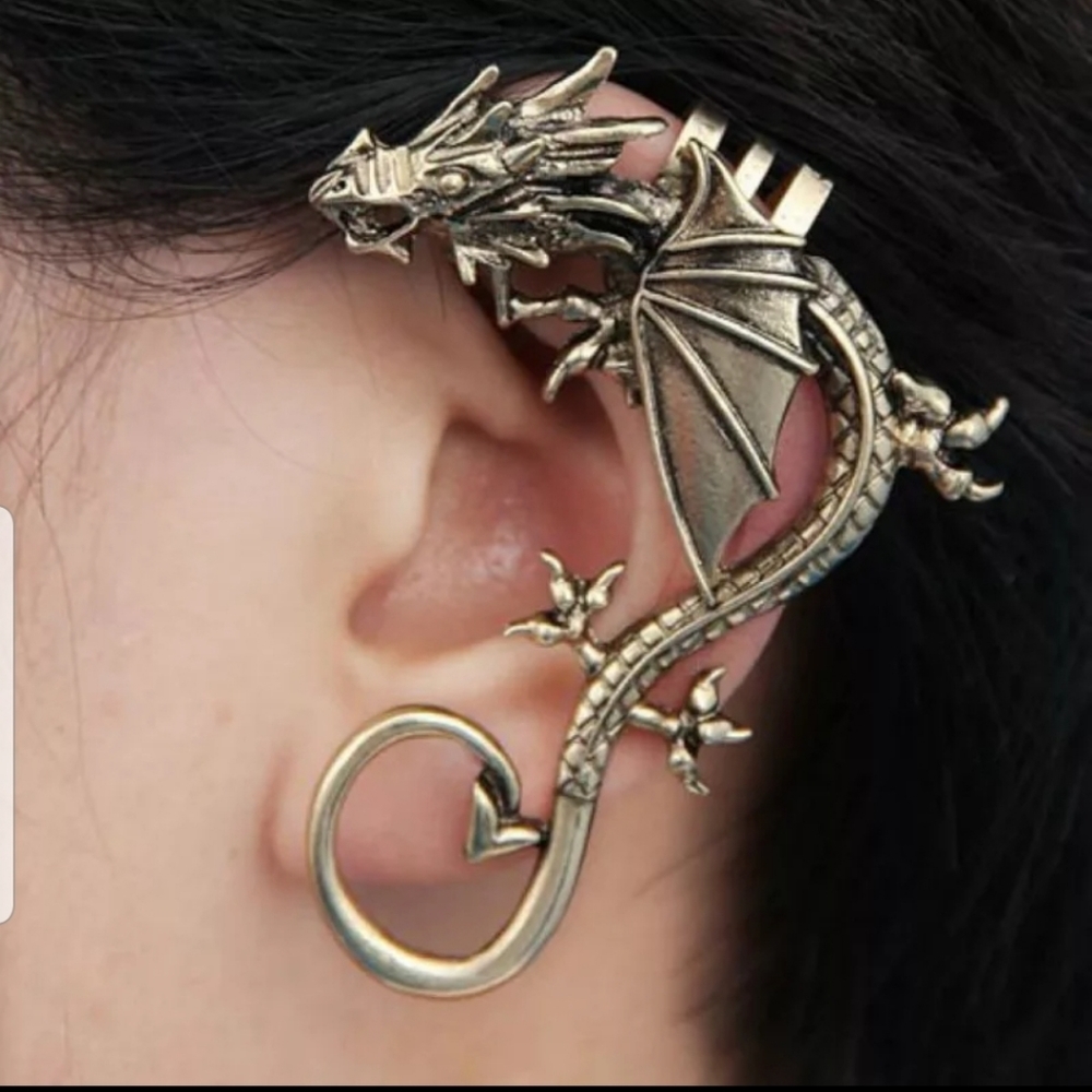 Metal Dragon  Ear Wrap Cuf